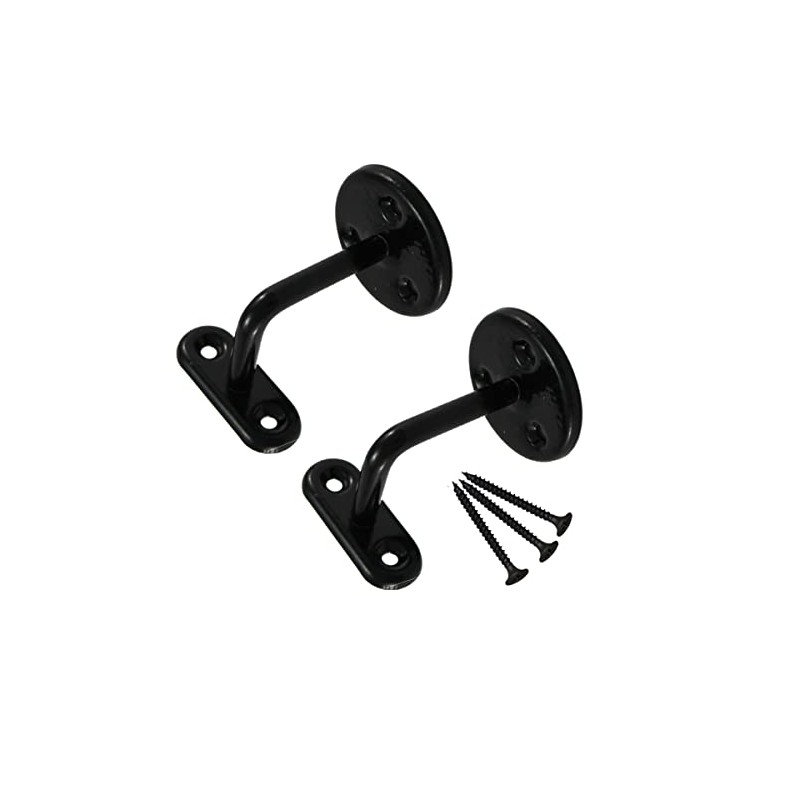 Black Support Wall Mounted Handrail Brackets Banister Support Handrail 63mm