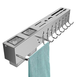 Utensil Holder - Kitchen Utensil Organizer | Kitchen Rail | Utensil Caddy Cooking Utensils Storage Cutlery Caddy to Organize Drawers and Countertops for All Kitchens