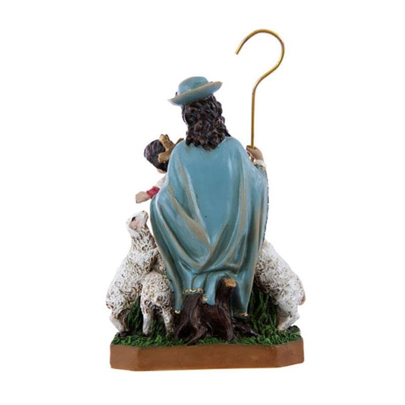 Figura Divina Pastorella Resina Dipinta a Mano 15 cm