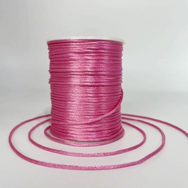 2 mm 330 Feet Satin Nylon Cord String for Jewelry Making Bracelet Necklaces Beading Thread Rattail Macrame Kumihimo Chinese Knot Craft