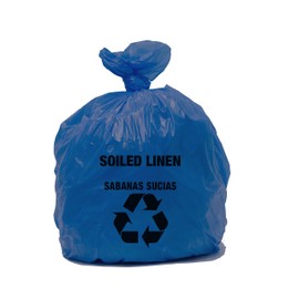RESILIA Heavy Duty Soiled Linen Bags - Hospital Waste Disposal, Trash Liner, Sanitary Storage, OSHA Approved, Dark Blue, 33 Gallon, 29" W x 43" L, 1 Mil, 0.001 Inch, 1 Case of 200 Bags, Made in USA