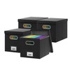 GRSQYS File Storage Box with Lid File Boxes for Hanging