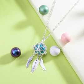 AEONSLOVE Bola Harmony Ball Pregnancy Chain Dream Catcher Angel Caller Pendant Necklace Pregnancy Jewellery Gifts for Pregnant Mother, copper