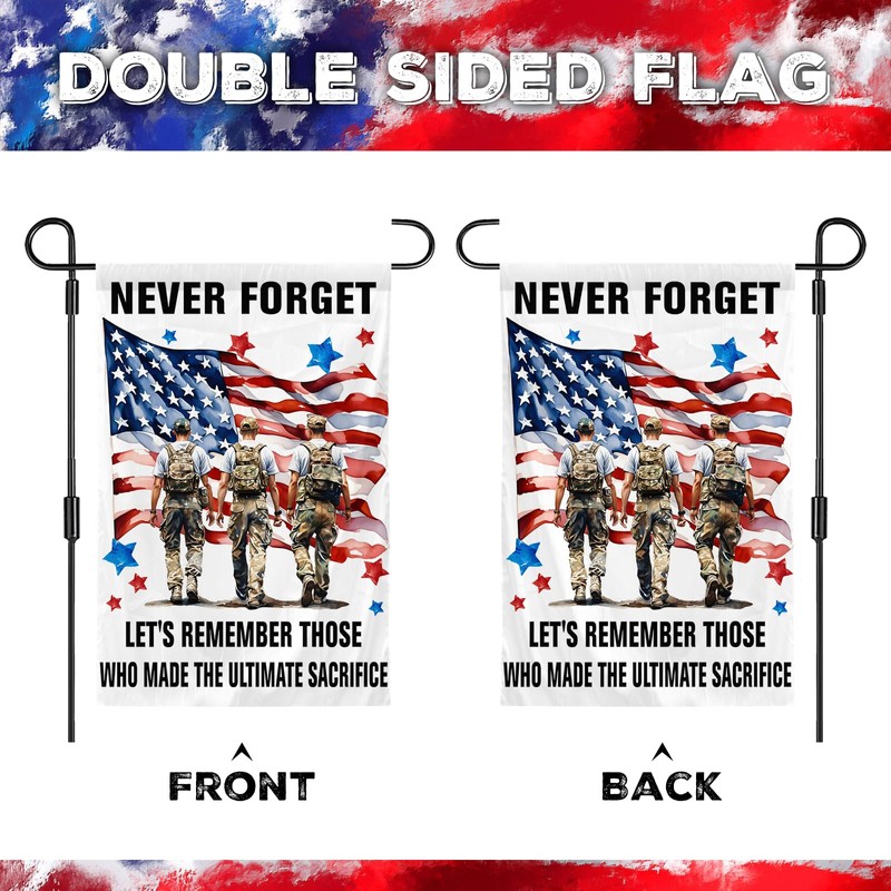 Never Forget 911 Garden Flags Veteran Day Commemoration Day Outdoor