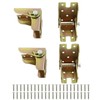 Suiwotin 4pcs Folding Hinge Bracket, Self Locking Hinges 90 Degree