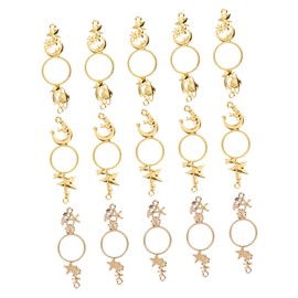 Operitacx 15pcs Resin Frame Pendant Star Pendant with Open Bezel Charms with Open Bezel Hollow Epoxy Pendant Hollow Shape Pendant Open Frame Space Magic Alloy, Metal, No Gemstone