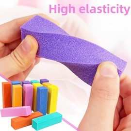 14 Pack Nail Buffer Blocks, 4 Sided 120 Grit Nails Fingernail Shine Buffing Filer, Nail Sanding Block for Natural & Acrylic Nails, Professional Manicu