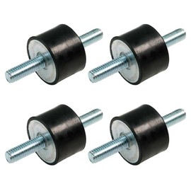 ciciment 4Pcs Anti-Vibration Rubber Mounts, Shock Absorber Silent Block, Double End Studs, Cylindrical Damper for Boat Car Air Compressor Pump (VV M8*23/30 * 20mm)
