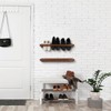Wenqik 2 Pcs Wall Mounted Shoe Rack 30 Inch Rustic