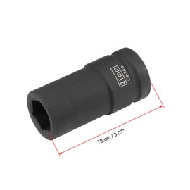 TA-VIGOR 3/4-Inch Drive by 21mm Deep Impact Socket, 6-Point, Durable Reliable Cr-Mo Alloy Steel, 78mm Length Metric for Home Car Repair