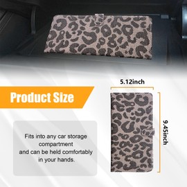 Kewucn Car Registration and Insurance Holder, Leather Auto Glove Box Organizer, Vehicle Compartment Accessories Case for Cards, Driver License & Essential Documents
