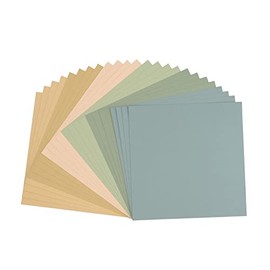 Vaessen Creative Florence Textured Cardstock Paper, Beach Tones, 216 Grams, 12 x 12 Inches, 24 Sheets, for Scrapbooking, Card Making, Die Cutting and Other Paper Crafts, 30.5x30.5cm