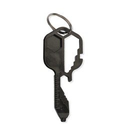 Bojueshaw 24-in-1 Multi Tool,Portable Stainless Steel Key Shaped Pocket Tool,Outdoor Survival Keychain for Outdoor,Camping,Everyday Use(Black)