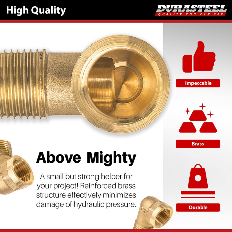 DuraSteel Wall Mount Faucet 90-Degree Elbow - Commercial Kitchen Faucet