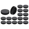 sourcing map 18 Pcs Round Plastic Plug, Black Tubing End