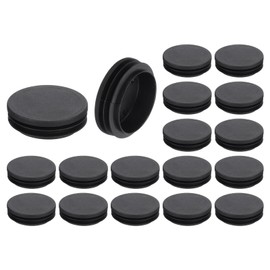 sourcing map 18 Pcs Round Plastic Plug, Black Tubing End Cap Plugs, 58mm(2.28 Inch) Furniture Leg Pipe Insert, Glide Protection for Chair, Sofa, Table, Shelf