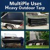 CAMPMAC Black Tarps Heavy Duty Waterproof 12x20, 12 Mil Thick,