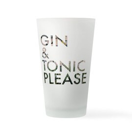 CafePress Gin Tonic Please Pint Glass, 16 oz. Drinking Glass