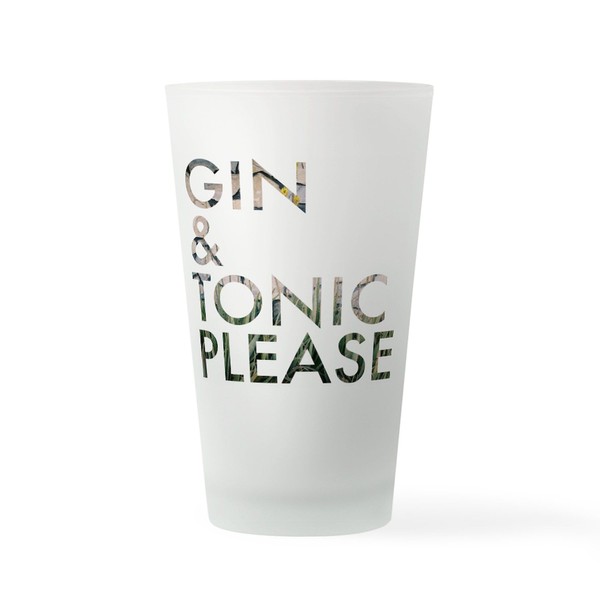 CafePress Gin Tonic Please Pint Glass, 16 oz. Drinking Glass