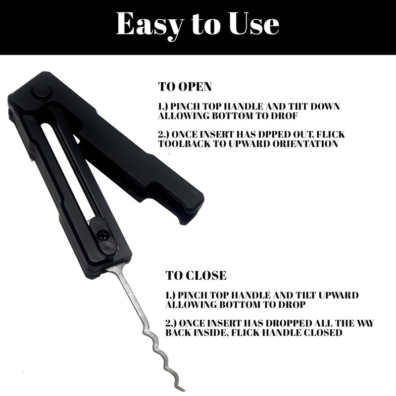 Professional Lock Pick Set with 2 Tension Tools, 4 Metal