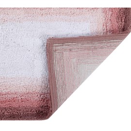 Better Trends Torrent Collection is Ultra Soft, Plush and Absorbent Tufted Bath Mat Rug 100 Percent Cotton in Vibrant Colors, 30" Round, Rose