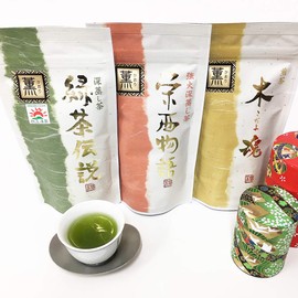 Wakoen Sencha, Deep Steamed Tea, 1.8 oz (50 g), 3 Bags, Green Tea Legends, Eisai Monogatari, Kaoru Premium Gift | Kagoshima Tea Gift Set, Japanese Tea Green Tea, Green Tea Leaf Gift, High Grade