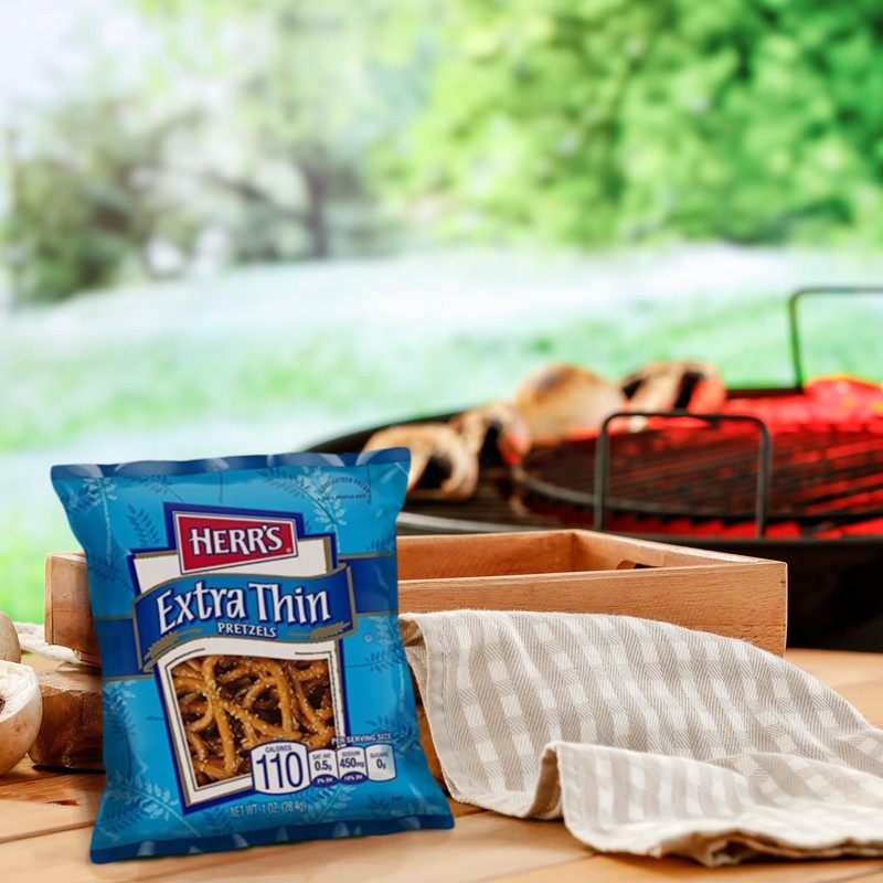 Herr's Extra Thin Pretzels, 1 Ounce (Pack of 36 Bags)