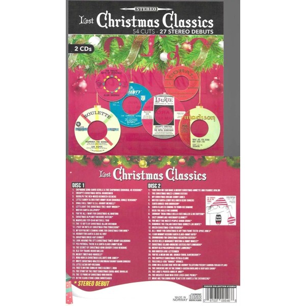 LOST CHRISTMAS CLASSICS-2 CDs-54 CUTS-27 STEREO DEBUTS-SNOOPY/