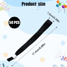 Pack of 50 Fabric Bracelets for Events, Disposable Party Bracelets Without Logo Event Ribbons Bracelets Entry Party Bands for Concerts Activities Parties Competition (Rose)