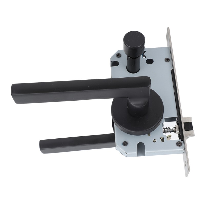 House Door Handle Lock Aluminum Black Antioxidant Coating Shock Resistance