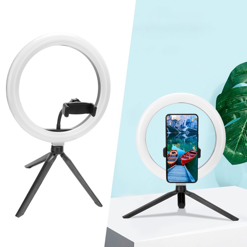Dimmable LED Ring Fill Light Kit With Tripod Mobile Phone