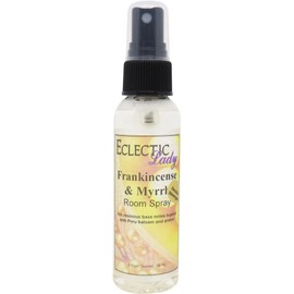 Frankincense and Myrrh Room Spray (Double Strength), 2 Ounces, No Artificial Colors, Parabens, or Preservatives - Fragrant Aromatic Room Mist For Home, Room, Office