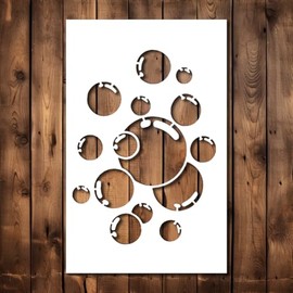Bubble Stencil Template Pattern - Reusable Bubbles Stencils for Painting on Wood, Glass, Wall Rock, Walls, Canvas, Glassware, Spray Painting, Airbrushing, Crafts (4x6.5)