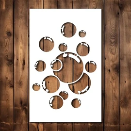 Bubble Stencil Template Pattern - Reusable Bubbles Stencils for Painting on Wood, Glass, Wall Rock, Walls, Canvas, Glassware, Spray Painting, Airbrushing, Crafts (4x6.5)