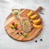 BILL.F Wood Pizza Peel 16 Inch,16" Acacia Wood Round Cutting
