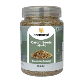 Ajwain Seeds 100g | Carom Seeds | Premium Ajwain Whole | Strong Aroma Indian Spice | Grown in Rajasthan India | Packed in Reusable Jar