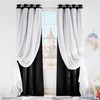 PONY DANCE Black Curtains for Bedroom - Decorative Window Curtains