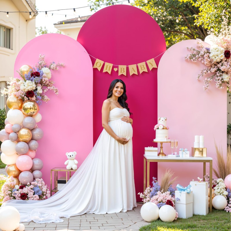 Set of 3 Arch Backdrop Covers(7.2ft, 6.6ft, 6ft) - Premium
