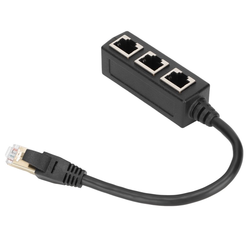 RJ45 Ethernet Adapter Cable Extension 1 to 3 Port Excellent