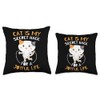 Pet Companion Friendly Kitty Happy Cat Life Hack Throw Pillow