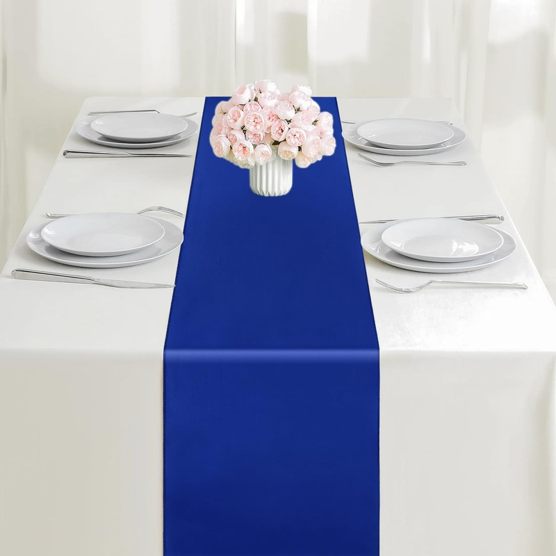 2 PCS Royal Blue Table Runner 12 x 108 Inch