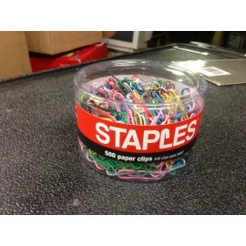 VINYL COATED PAPER CLIPS  MULTI COLORS 1000 COUNT