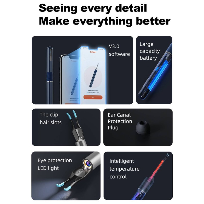 3in1 Visual Ear Scoop Endoscopic Ear Pickers Earwax Remover Tool