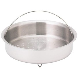 Precise Heat Cookware Waterless Stockpot with Deep Steamer Basket, 24 quarts, Silver