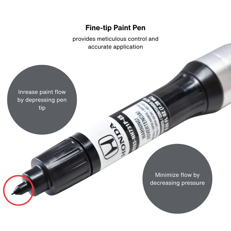 Honda Genuine 08703-NH731P-ES Touch-Up Paint Pen, Crystal Black Pearl (NH731P),