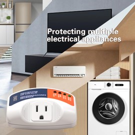 BXST One Outlet Plug in Voltage Protector for Home Protects Against High and Low Voltage Surge Protector for Refrigerator/TV/PC 120V 1800W (1 Pack)…