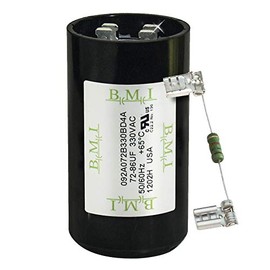 72-86 uF x 330 VAC - BMI/USA Start Capacitor # 092A072B330BD4A with Bleed Resistor