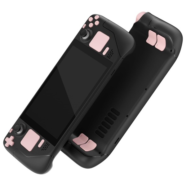eXtremeRate Cherry Blossoms Pink Replacement Full Set Buttons for Steam