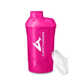 Women’s Protein Shaker, the Original from AMITYUNION, Leakproof Protein Shaker, BPA-Free with Strainer, Scale for Creamy Whey Shakes, Gym Fitness Cup for Isolate and Sports Concentrates