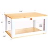 ETMI Bamboo Bread Box for Kitchen Countertop - Large White